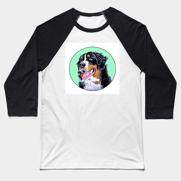 BERNER DOG GREEN Baseball T-Shirt by MarniD9